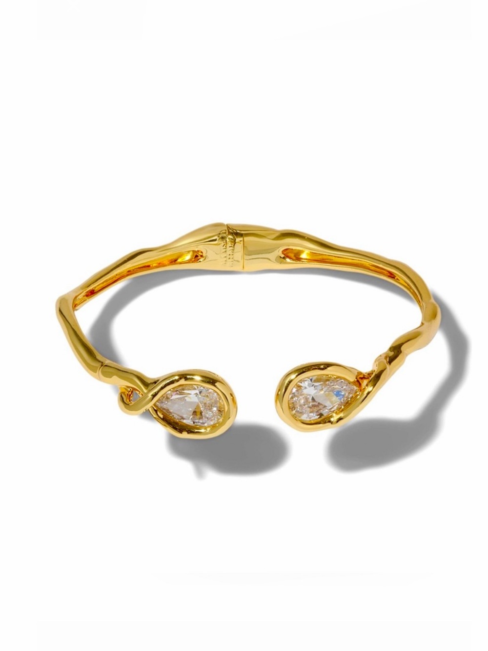 Alexis Bittar Asterales Crystal Capped Hinge Cuff Bracelet